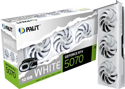 ���������� Palit NVIDIA GeForce RTX 5070 White OC 12Gb (NE75070U19K9-GB2050W) Ret