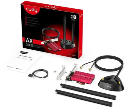 ������� ������� Wi-Fi + Bluetooth Cudy WE4000 ��5400 PCI Express (���.����.����) 1���.