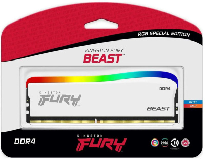  DDR4 16GB 3200MHz Kingston KF432C16BWA/16 Fury Beast Black RTL PC4-25600 CL16 DIMM 288-pin 1.35 single rank Ret
