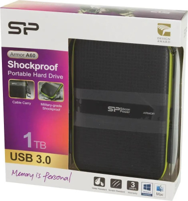 ������� ������� ���� Silicon Power Armor A60 2.5" USB 3.0 1Tb SP010TBPHDA60S3K Black