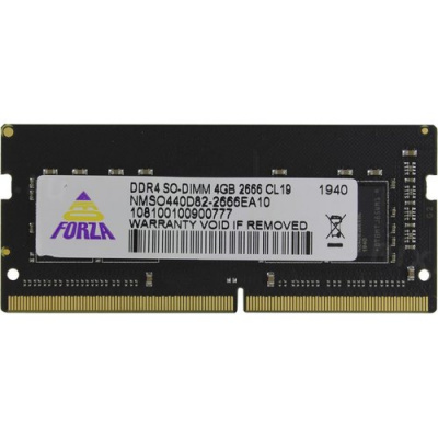 ������ ��� �������� Neo Forza SO-DIMM DDR4 DIMM 4 �� PC4-21300 (DDR4 2666 ���) (NMSO440D82-2666EA10)