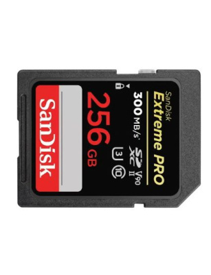����� ������ SanDisk Extreme PRO 256GB SDXC Memory Card up to 300MB/s, UHS-II, Class 10, U3, V90