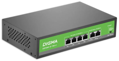 ���������� Digma DSP204F-2F-T80 DSP204F-2F-T80 V1 (L2) 6x100����/� 4PoE 4PoE+ 80W �������������