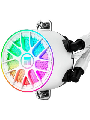 ������� ����������� ���������� Thermalright Aqua Elite 240 V6 (240mm, White, ARGB/ Fans: 2x120mm, 70.84CFM, 29.8dBA, 2000RPM/ Pump height 53.5mm, 2800RPM, Rad thickness 27mm/ S: 1700, 1200, 1851, 115X, AM5, AM4)