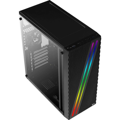 ������ FORMULA (AEROCOOL) MidiTower Streak-A-BK-v1 ������ (ATX, ��� ��, 2�USB 2.0+USB 3.0, 1x80mm) (Streak-A-BK-v1 (F))