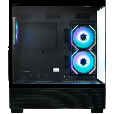 ������ XASTRA Q500 3ARGB-C10 Black ATX/Aquarium/Screewless/ 3x120mm ARGB PWM FM fans/Argb+PWM HUB 10port/ Q500-3FM12A-C10