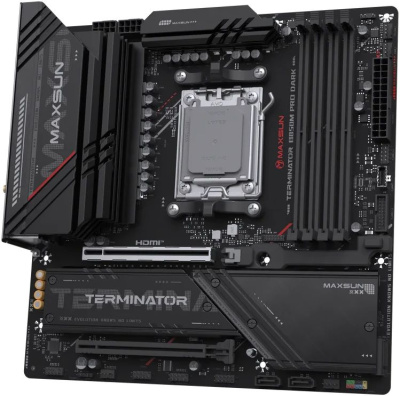 ����������� ����� Maxsun Terminator B850M PRO DARK WIFI, AMD B850, Socket AM5, mATX