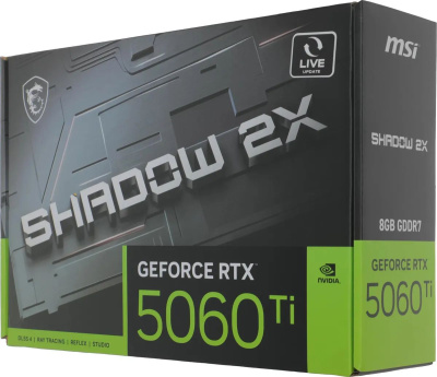 ���������� MSI NVIDIA GeForce RTX 5060 Ti 8Gb (RTX 5060 Ti 8G SHADOW 2X PLUS), Ret