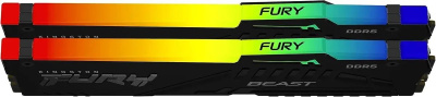 ������ ������ DDR 5 DIMM 32Gb PC48000, 6000Mhz, Kingston FURY Beast Black RGB CL30 (Kit of 2) (KF560C30BBEAK2-32)