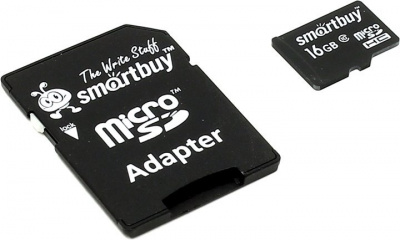 ����� ������ 16Gb MicroSD SmartBuy Class 10 + ������� (SB16GBSDCL10-01)