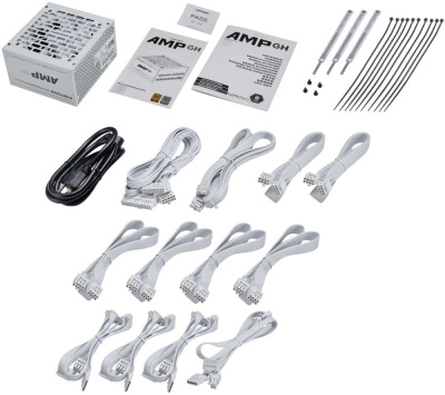 ���� ������� PHANTEKS AMP GH 850W, 80 Plus Gold, ATX 3.1, Fully Modular, White)  PH-P850GH_WT01