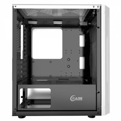 ������ Powercase Mistral Micro Z3W Mesh LED, Tempered Glass, 2x 140mm + 1� 120mm 5-color fan, �����, mATX (CMIMZW-L3)