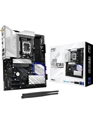 ����������� ����� ASROCK Z890 PRO RS WIFI, LGA1851, Z890, 4*DDR5, 4*SATA, 4*M.2, 3*USB 3.2, 4*USB 2.0, 2*Type-C, 1*PCIx16, 2*PCIx4, 1*M.2 (Key E), HDMI+DP, ATX