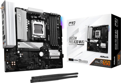 ����������� ����� ASRock B650M PRO X3D WIFI, Socket AM5, AMD B650, mATX, Ret