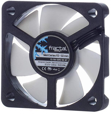  Fractal Design SILENT SERIES R3 50mm / 3-pin, 3500 rpm, 6.8 cfm, 19.0 dBA / FD-FAN-SSR3-50-WT