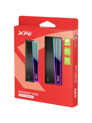 ����������� ������ ADATA NOVAKEY RGB DDR5 DIMM 32GB 6400MHz 2*16GB 32-39-39 1.4V BLACK DUAL COLOR BOX
