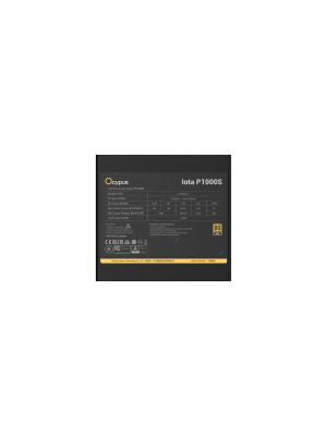 ���� ������� Ocypus Iota P1000S, 1000W, APFC, 80+ Gold, ATX 3.1, Fully Modular, 120mm Fan, Taiwan capacitors (P1000S-GF)