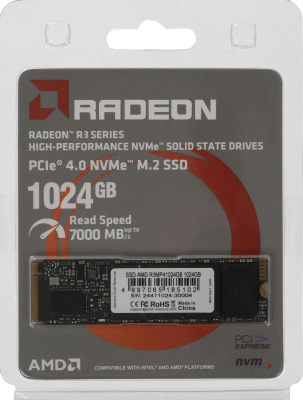 ���������� SSD AMD PCIe 4.0 x4 1TB R3MP41024G8 Radeon M.2 2280