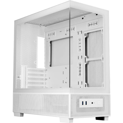 ������ XASTRA Q500M-0F White mATX/Aquarium/Screewless/no fans/ Q500M-0F-WH