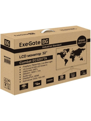 ������� ExeGate 31.5"�EC3207TA Combat {VA Curved 2560x1440 240Hz 1ms 300cd 3000:1 178/178 HDMI 2xDisplayPort USB HAS pivot} [EX297503RUS]