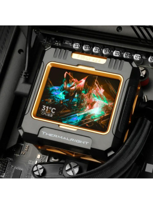 ��� Thermalright Frozen Warframe 420 ARGB (420mm, LED, Black, ARGB/ Fans: 3x140mm, 88.7CFM, 29.8dBA, 1750RPM/ Pump height 60mm, 23dBA, 3000RPM, Rad thickness 27mm/ S: 1851, 1700, 1200, 115X, 2011, 2066, AM5, AM4)