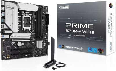 ����������� ����� Asus PRIME B760M-A WIFI II, Socket LGA 1700, Intel B760, mATX, Ret