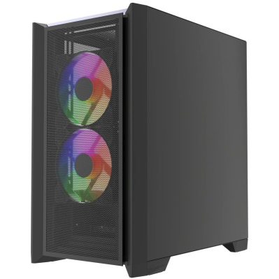 ������ Powercase Alisio Micro Z3B ARGB V2, Tempered Glass, 3x 120mm ARGB fan, ������, mATX  (CAMZB-A3-V2)