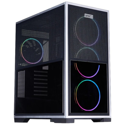 ������ 1STPLAYER INFINITY IF8 ARGB Black / E-ATX / 4x140mm ARGB fans / IF8-BK-4FO7-14