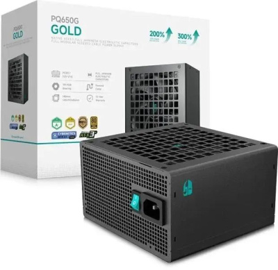 ���� ������� DeepCool GamerStorm PQ650G Gen.5, 650��, 80 PLUS GOLD, 120��, ������, retail r-pq650g-fd0b-wgeu-v1