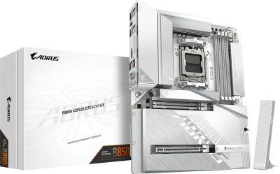 ����������� ����� Gigabyte B850 AORUS STEALTH ICE, Socket AM5, AMD B850, ATX, Ret