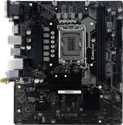 ����������� ����� Biostar B760MX2-E, Socket LGA 1700, Intel B760, mATX, Ret