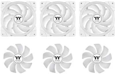 ������� �������� ���������� Thermaltake MAGFloe 360 Ultra Snow ARGB Soc-AM5/AM4/1200/1700/1851 ����� 4-pin 30.6dB Al+Cu LCD Ret (CL-W433-PL12SW-A)