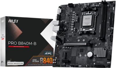 ����������� ����� MSI PRO B840M-B SocketAM5 AMD B840, mATX, Ret