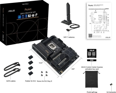 ����������� ����� ASUS PROART Z890-CREATOR WIFI, Socket-1851, Intel Z890, ATX, Ret 90MB1JD0-M0EAY0