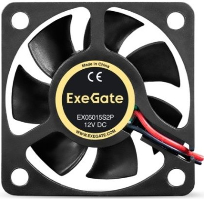 Exegate EX295221RUS ���������� 12� DC ExeGate EX05015S2P (50x50x15 ��, Sleeve bearing (��������� ����������), 2pin, 5500RPM, 30dBA)