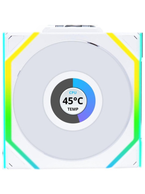 ���������� Lian Li UNI FAN SL WIRELESS LCD 120 Reverse Blade / 12RSLLCD1W1W WHITE / 120x124,5x28�� (1.6� LCD �������, PWM, ARGB, 1900 ��/��� (Max.), 31dBa) / G99.12RSLLCD1W1W.R0