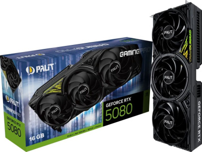 ���������� Palit NVIDIA GeForce RTX 5080 GamingPro V1 16Gb (NE75080019T2-GB2031Y), GDDR7, Ret