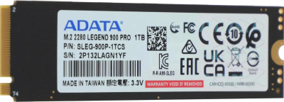 ���������� SSD A-Data PCIe 4.0 x4 1TB SLEG-900P-1TCS Legend 900 Pro M.2 2280
