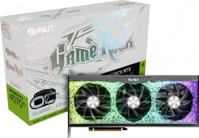  Palit NVIDIA GeForce RTX 4070TI, RTX4070Ti GAMEROCK CLASSIC OC, 12, GDDR6X, OC, Ret (NED407TH19K9-1046G)