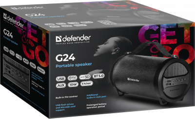   Defender G24 (65124) 10, BT/FM/TF/USB/AUX/1500