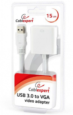  Cablexpert USB 3.0 - VGA, 0.15m (AB-U3M-VGAF-01-W)