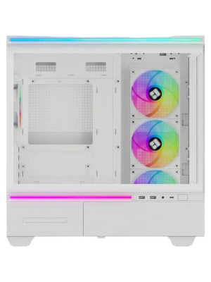 ������ Thermalright M10 FAN4-C, Mini-Tower, TG, 4x120mm ARGB, 2xUSB-A 3.0, 1xUSB Type-C, mATX, mITX White