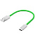 Кабель GREENCONNECT GCR-53040 0.25m, TypeC, быстрая зарядка, зеленый TPE, белые коннекторы