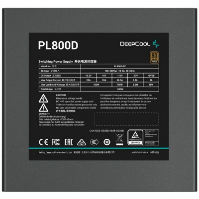 ���� ������� Deepcool PL800D 800�� 80 PLUS Bronze R-PL800D-FC0B-EU