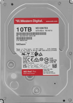 ������� ���� WD SATA-III 10TB WD103KFBX Red Pro (7200rpm) 512Mb 3.5"