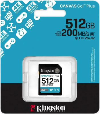 ���� ����� SDXC 512GB Kingston SDG4/512GB Canvas Go! Plus w/o adapter