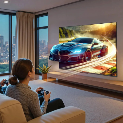 ��������� QLED Skyworth 75" 75Q66H Google TV Frameless ������/����������� 4K Ultra HD 60Hz Smart TV