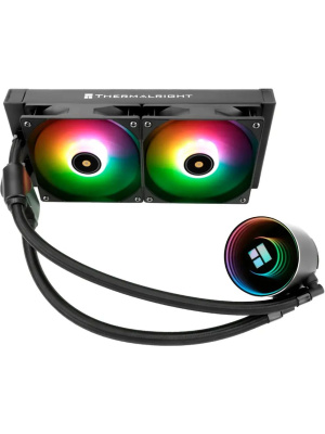 ��� Thermalright Frozen Notte 240 Black Argb V2 (240mm, Black, ARGB/ Fans: 2x120mm, 72.37CFM, 27.7dBA, 2000RPM/ Pump height 54mm, 28dBA, 5300RPM, Rad thickness 27mm/ S: 1200, 1700, 1851, 2011, 2066, 115X, AM2, AM2+, AM3, AM3+, AM4, AM5, FM1, FM2, FM2+)