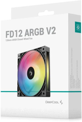 ���������� ��� ������� Deepcool FD12 V2 ARGB 120�120x25 ������ 4-pin (R-FD12ARGBV2-BKAPN1-G) Ret