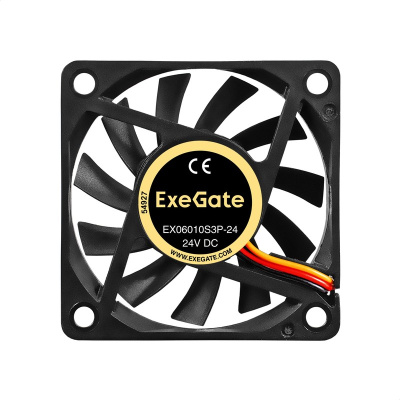 Exegate EX297073RUS ���������� 24� DC ExeGate EX06010S3P-24 (60x60x10 ��, Sleeve bearing (��������� ����������), 3pin, 3000RMP, 24,1dBA)